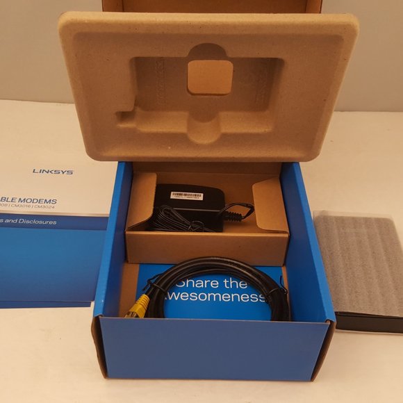 Linksys DOCSIS 3.0 Cable Modem 8 x 4 Bonded Channels Model CM3008 OPEN BOX - Picture 7 of 10